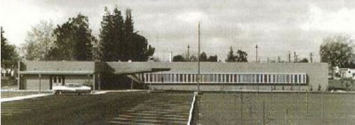 original sierra view hospital, black and white photo of very small one story building 